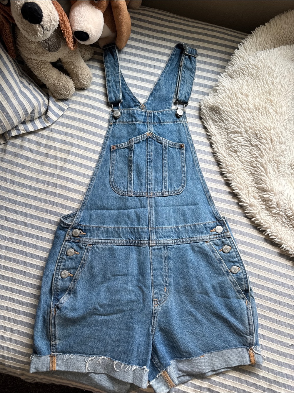 Old Navy Light Blue Denim Shortalls